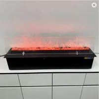 Декоративный электрический камин с перегородкой (имитация стекла) и звуковой туман с растрескиванием леса, цветное пламя, увлажнитель, камины — изображение 2