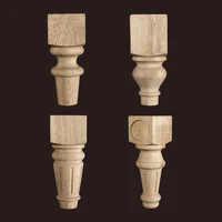 8-25cm High Quality Wooden Furniture Legs for Cabinets Sofas Unfinished Bun Feet for Ottoman TV Stand Loveseat Dresser Foot 3