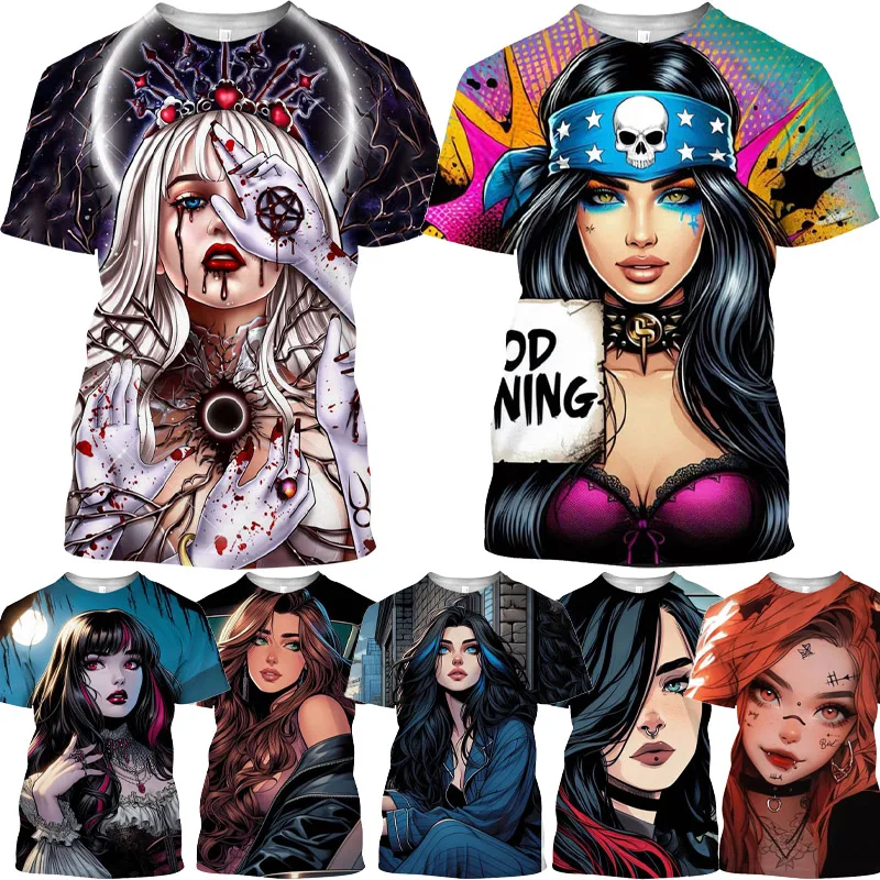 

2024 уличная одежда, забавная футболка, уличный Топ, женская футболка с 3D принтом, футболка с графическим рисунком, женская одежда с аниме