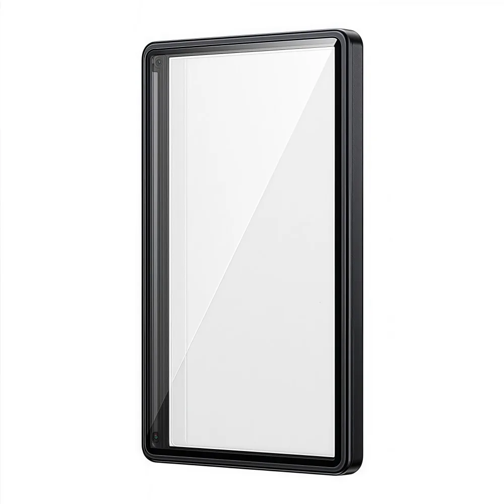 Premium Aluminium Frame Card Protector with UV Protection - Double-Sided Glass, Transparent & Durable