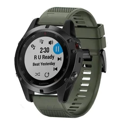 Versatile Quick Release Silicone Smart Watch Band Strap for 20mm width (Dark green)