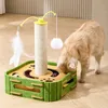 Interactive Cat Puzzle Toy Scratching Post with Spinning Balls Feathers for Indoor Cats Satisfies Hunting Instinct SelfPlay Men 1