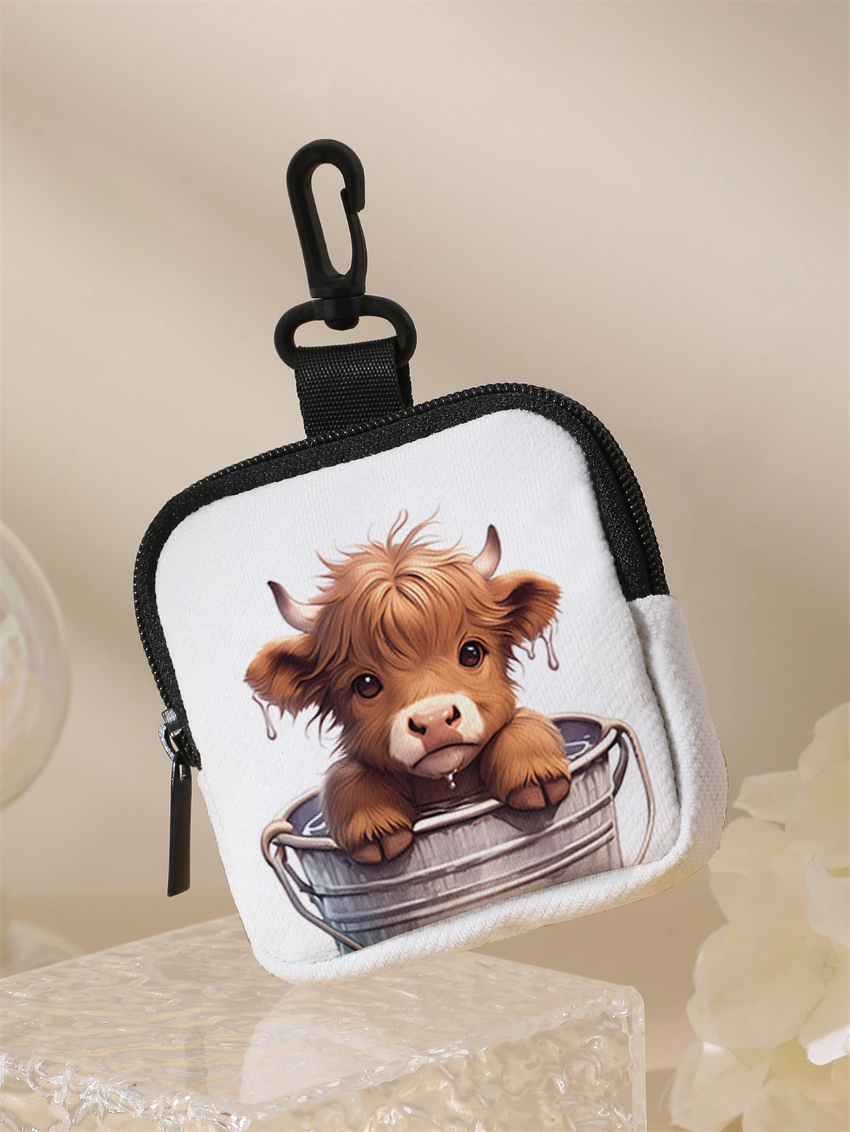 Large capacity coin wallets with cow patterns, digital printed coin wallets, and storage bags are ideal choices for gifts