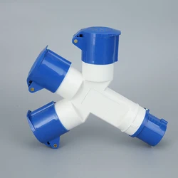 Durable Waterproof Industrial Power Connector with Multiple Sockets (1013)
