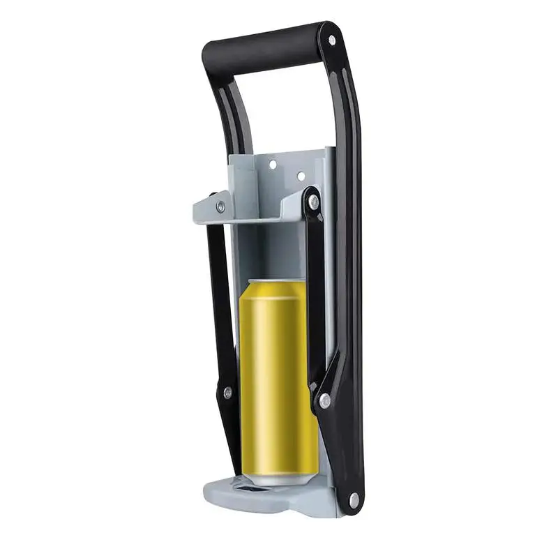 Metal Can Crusher & Bottle Opener Heavy Duty Steel Rubber Handle Smasher Kitchen Tools Per Soda Beer Cans Bottles Recycling Tool