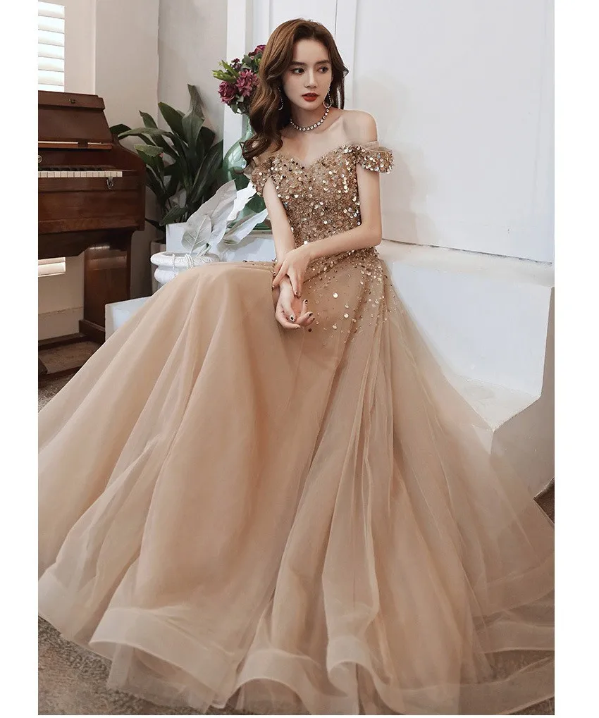 

Beading Evening Dresses Long 2022 V Neck Light Gray High Split Tulle Sweep Train Sleeveless Evening A-Line Backless Vestido De