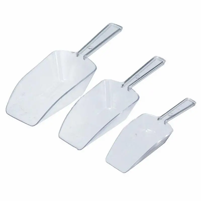 Ice shovel scoop 3PCS Mini Clear Plastic Ice Shovel Scoop Measuring Scoops For Weddings Candy Dessert et Ice Cream Protein Powder