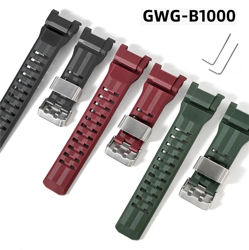 Premium Waterproof TPU Watch Band with Metal Ring for Sport Watches - Includes Resin Strap and Tools