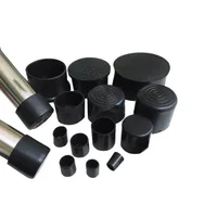 Anti-Slip Soft Rubber Chair Leg Tips Caps Furniture Feet Non-Slip Covers Tile Floor Protectors Black Round Table Chair Foot Pad 3