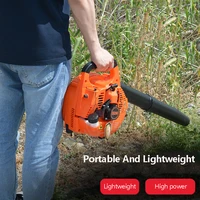 2-Stroke Handheld Leaf Blower, 48cc Gasoline Grass Sweeper Handheld Petrol Blower Powerful Clearing Blower 2