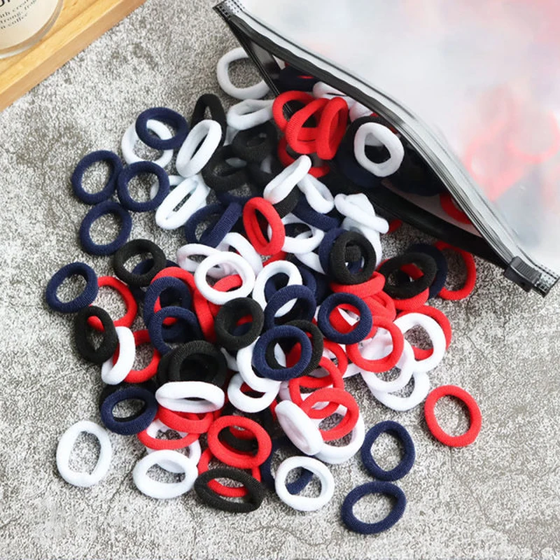 50/100pcs Kids Elastic Hair Bands Girls Gum Scrunchie Rubber Band for Children Nylon Hair Ties Headband Baby Hair Accessories