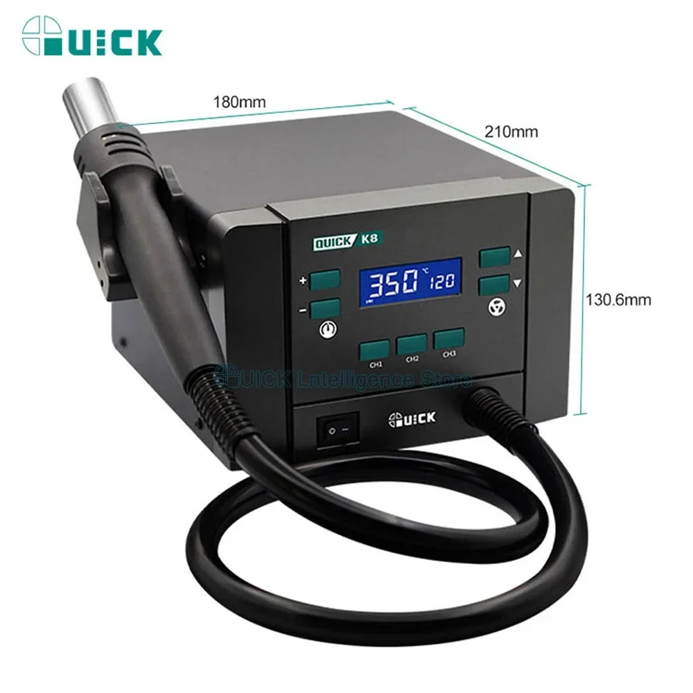 220V 110V RAPIDO 861DW 1000W Aria Calda Stazione Di Rilavorazione Di Saldatura Pcb Strumento Di Riparazione Con Sostituibile 5 6 8 Millimetri Di Calore Pistola Ugello