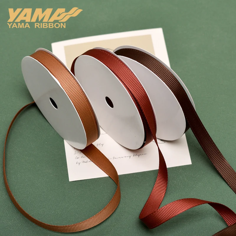 Grosgrain Ribbon 6 9 13 16 19 22 mm 100 yards/lot Dark Brown For Diy Dress Accessory House Wedding Decoration