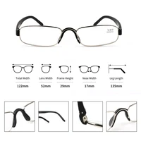 Lunettes de lecture optiques transparentes Guanhao pour hommes et femmes, pour presbytie et hypermétropie, monture en alliage ultralégère, vision HD 5