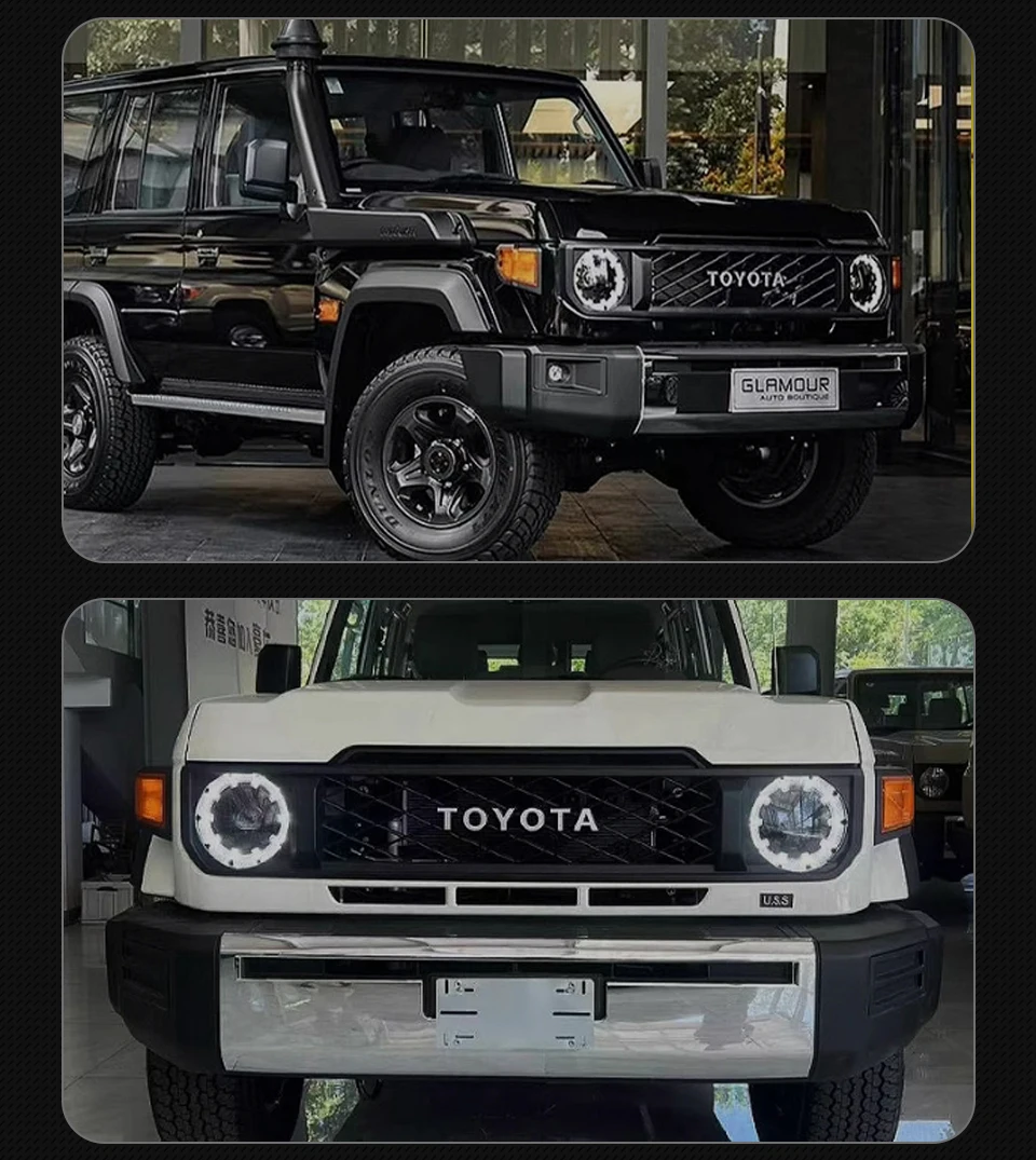 مصباح أمامي لتويوتا لاند كروزر LC76 ، إشارة انعطاف DRL ،