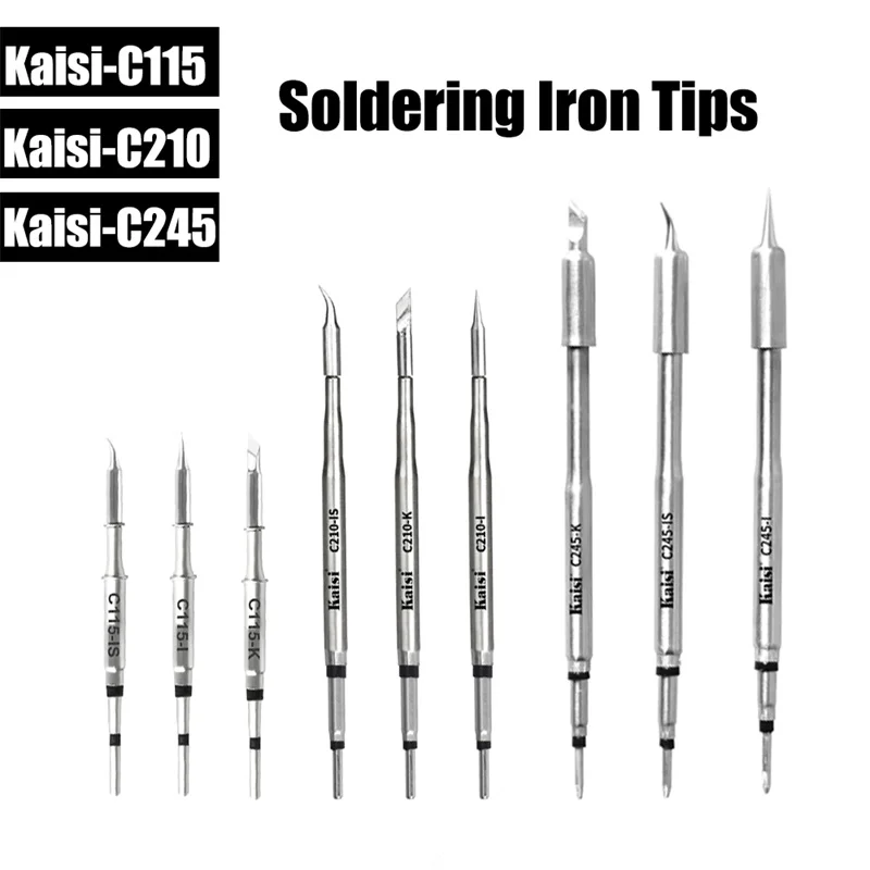 

Kaisi C115 C210 C245 Replacement Soldering Iron Tips Compatible JBC Aixun RELIFE SUNSHINE Soldering Station Handle Welding Tools