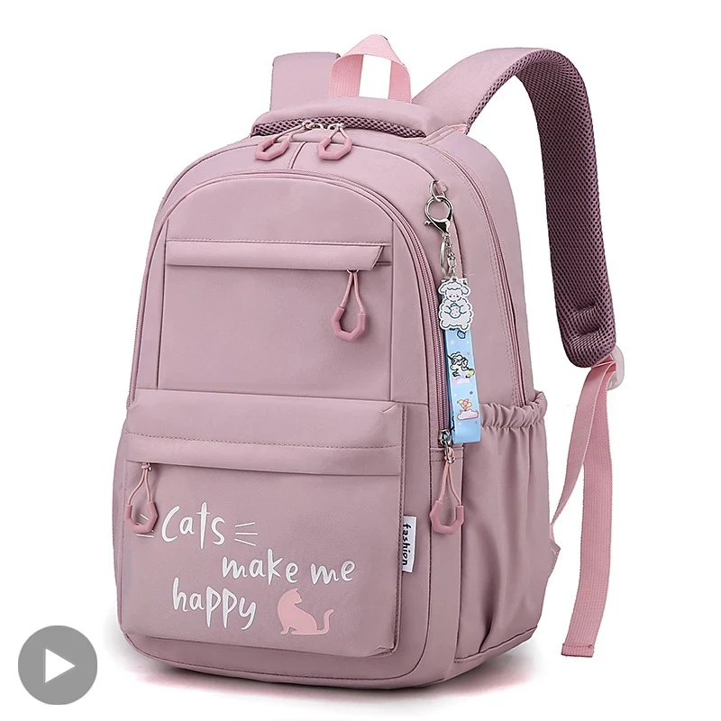 Girl School Bag Backpack Back Pack For Teenager Women Children Female Pink Schoolbag Primary High Bagpack Class Teens Child Kids 1