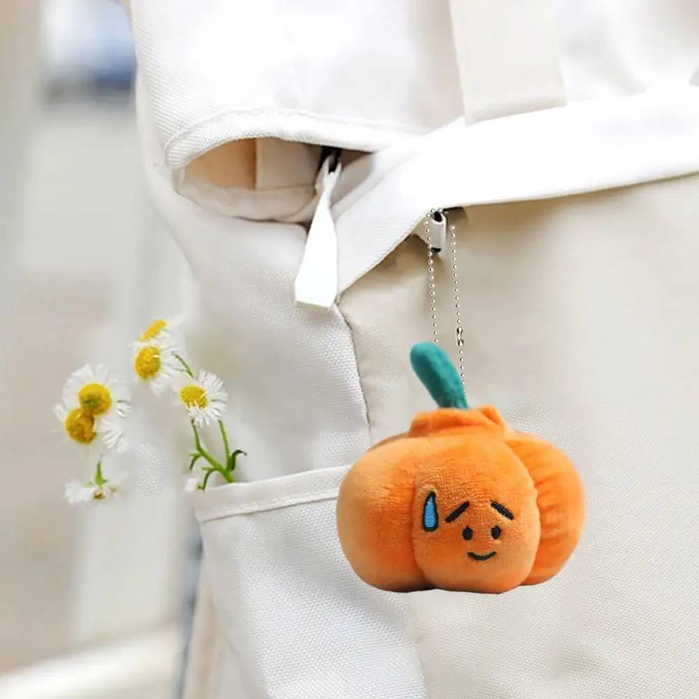 

Pumpkin Pendant Cute Halloween Pumpkin Plush Toy Mini Stuffed Vegetable Doll Keychain Charms Funny Backpack Decoration Gift