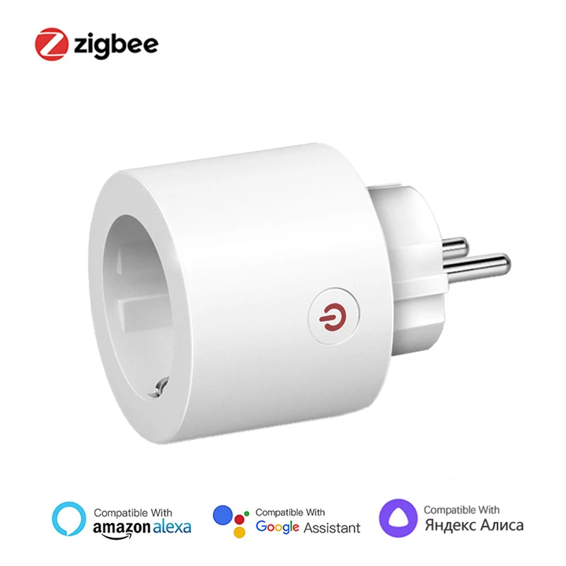 JSPTEC ZigBee Smart Plug 20A Smart Home Outlet SOCKET EU 4200W พร้อมฟังก์ชั่น Power Monitor รองรับ Alexa Alice เฮ้ Google 1