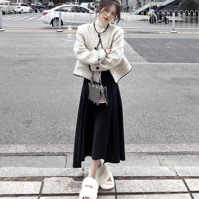 2024 Spring And Autumn French Short Coat Long Sleeved Elegant Women's Travel And Office High Quality Loose Single Breasted Top