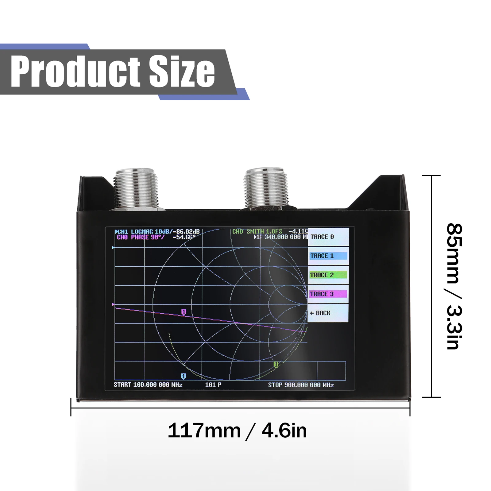 4.0 Inch Touching Screen 3G Vector Network Analyzer SAA-2N Antenna Analyzer Shortwave HF VHF with Iron Housing
