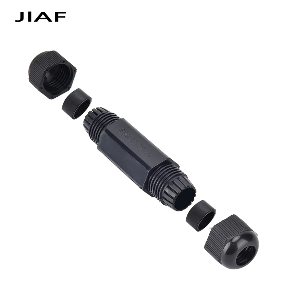 Plastic Cable Gland Waterproof IP68 Double Ended Joint Nylon Plastic Line Fixed Sealing Joint electrical connector cable gland
