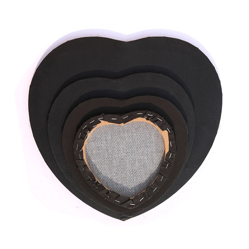 Stretched Canvas Painting Supplies Art Professional Cotton Black Canvas For Gouache,Oil Painting,Acrylic Pouring,Round And Love Diameter 15cm 20cm 30cm 40cm 1 Pcs