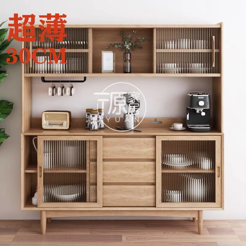 Ultrathin Narrow Sideboards Solid Wood Vintage Storage Kitchen Cabinets et Drawers Dining Room Furniture Mueble Comedor FYSB