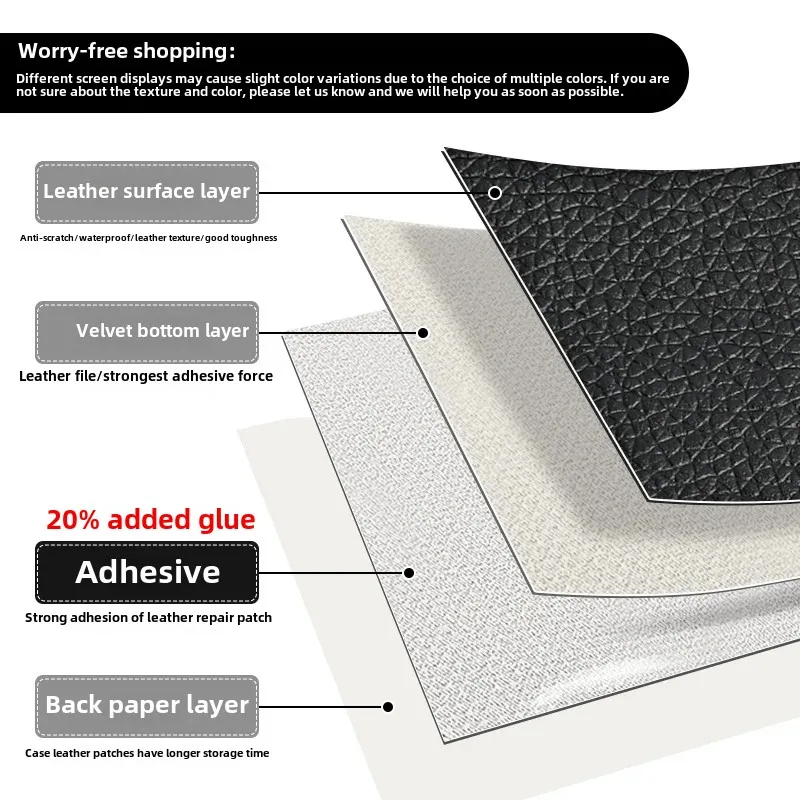 Leather Sofa Repair Patch Self Adhesive Fabric Car Interior Decoration Patch Furniture Leather Material