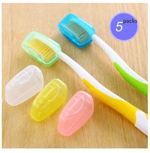  5 Pack Toothbrush Cover Portable Storage Travel Camping Toothbrush Dust Protection Cleaning Antibacterial Bathroom Accessories 