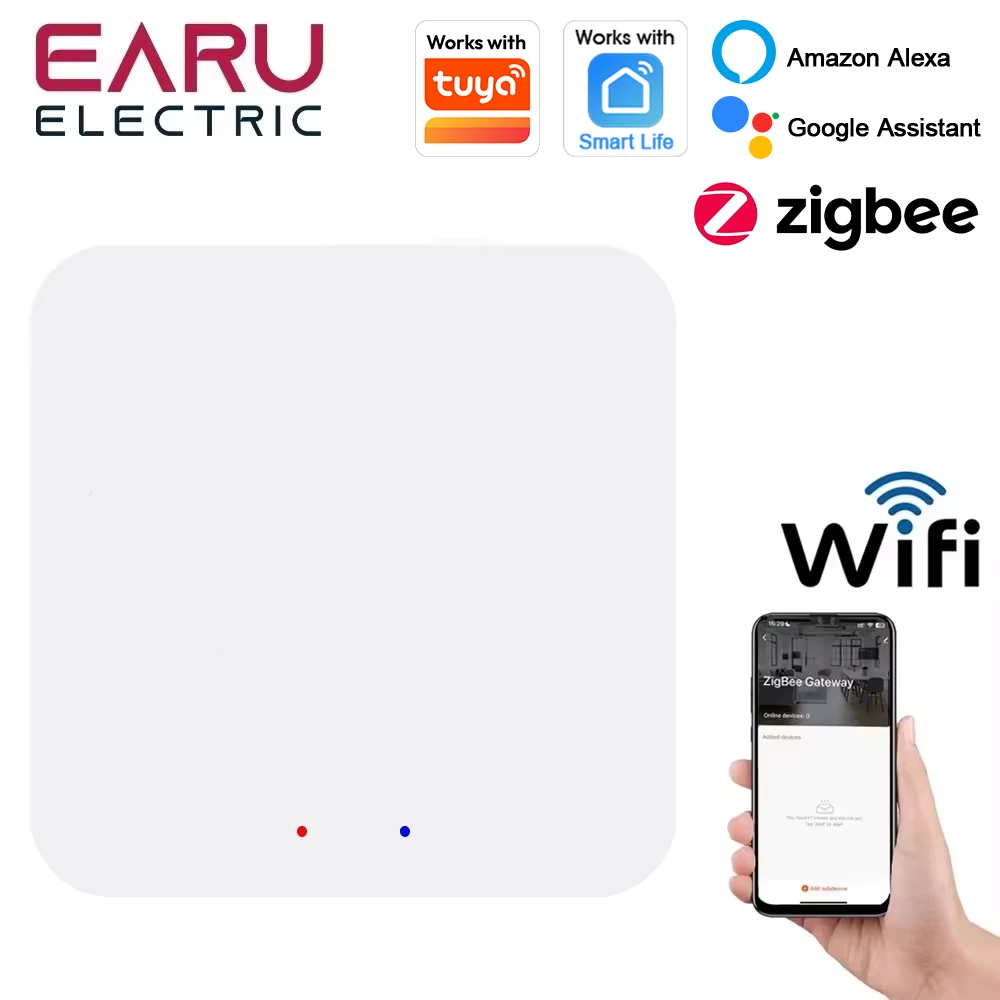 Tuya ZigBee 3.0 게이트웨이 허브 스마트 홈 무선 브리지 스마트 라이프 앱 원격 제어 자동화 장치는 Alexa Google과 함께 작동합니다.