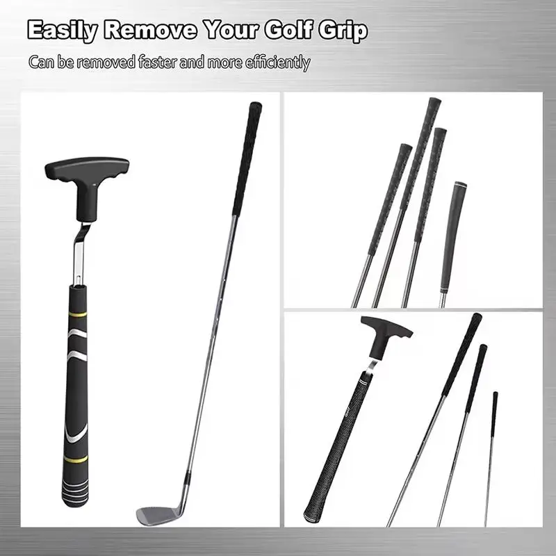 골프 그립 제거 도구 재사용 가능한 골프 클럽 그립 도구 V-그루브 그립 제거기 보호용 그립 제거 도구 골프 용품