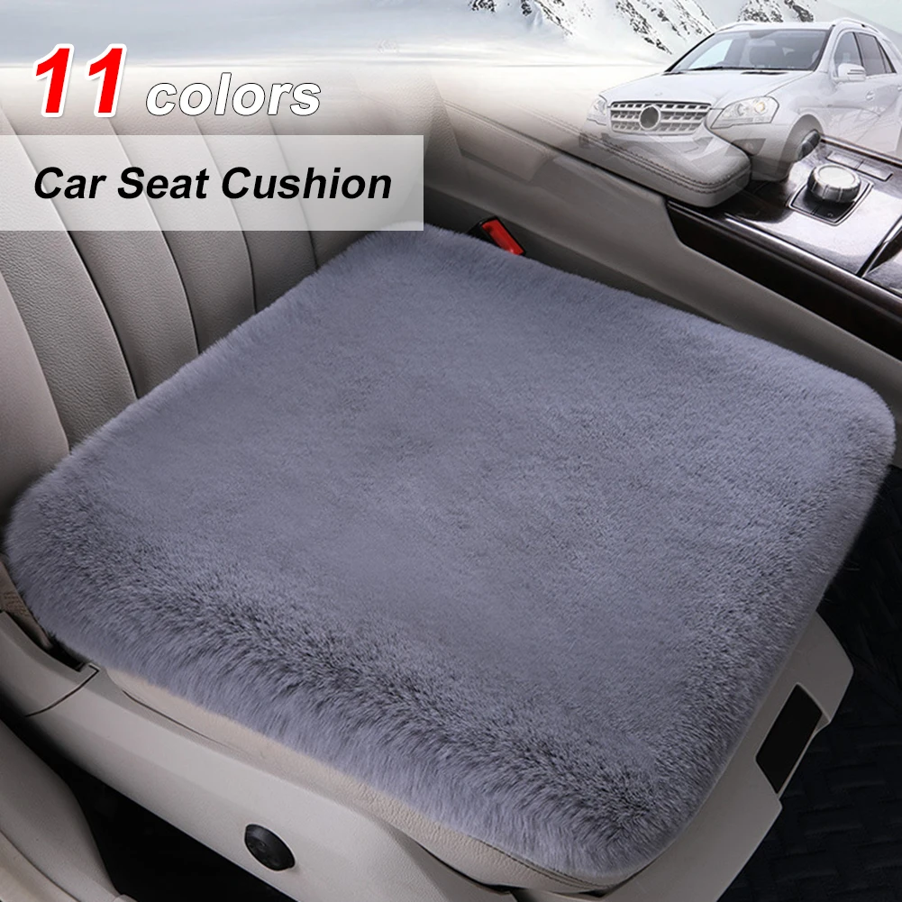 

Car Cushion Seat Cover Universal Winter Warm Fluffy Plush Breathable Does Not Fall Off Hair For All Kinds Of Car, Home