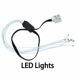 Enhanced Power Function Servo Motor & IR Remote Control Set for Building Blocks - MOC Technical Brick Parts (Led - Light)