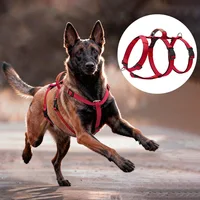 Escape-Proof Nylon Dog Harness with Handle Adjustable No-Pull Pet Harness for Medium Large Dogs Golden Retriever Husky Supplies 1