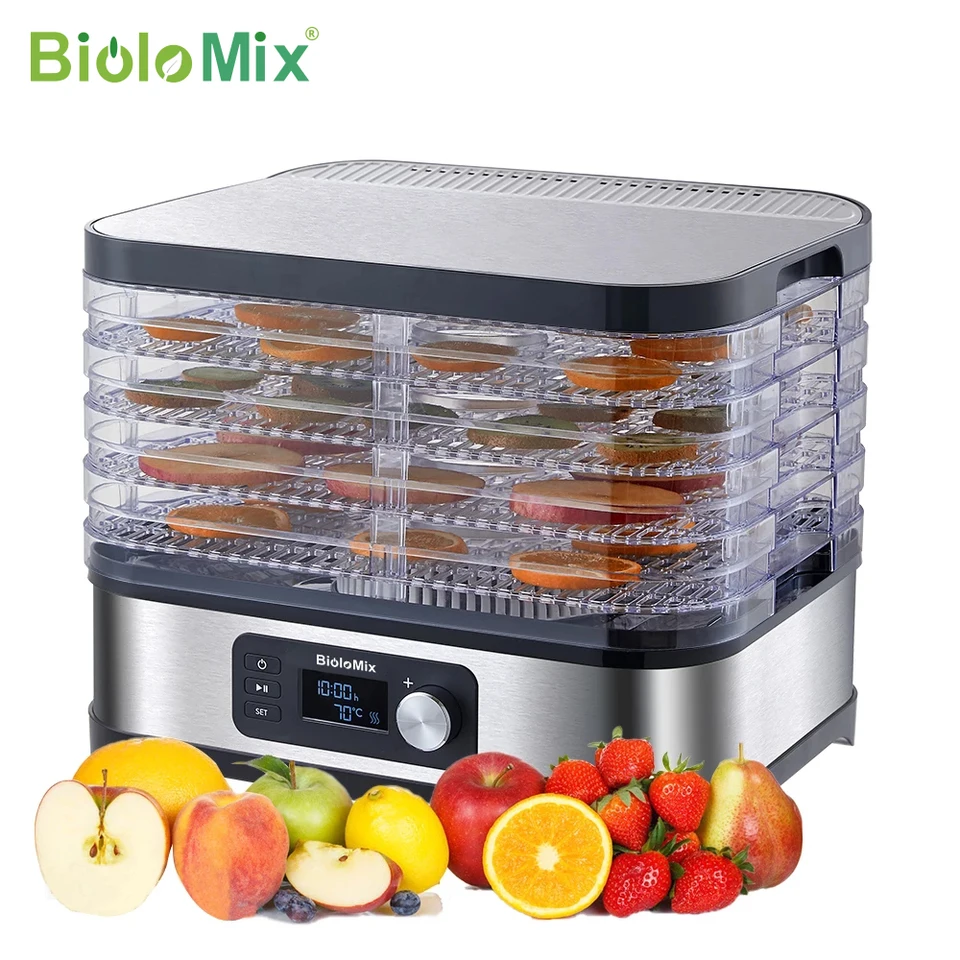 BioloMix BPA Free 5 Tray Food Dehydrator Dryer