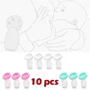 10pcs/lot Wholesale Baby Feeding Manual Breast Pump Partner Breast Collector Milk Silicone Pumps Mama Milk Savers PP BPA Free 1