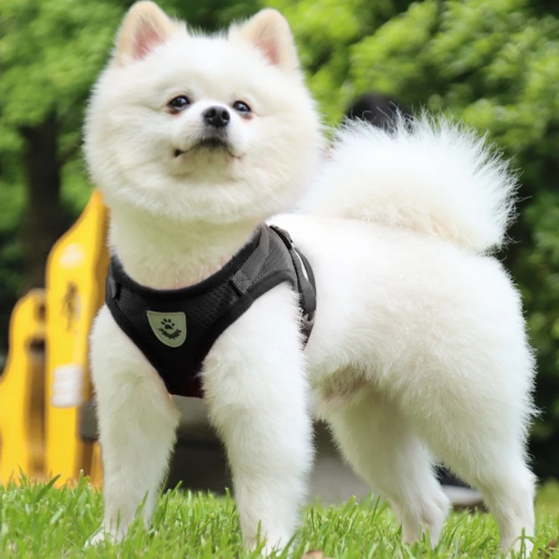 Vest-Style Dog Harness with Reflective Leash - Breathable No-Pull Pet Harness for Small and Medium Dogs