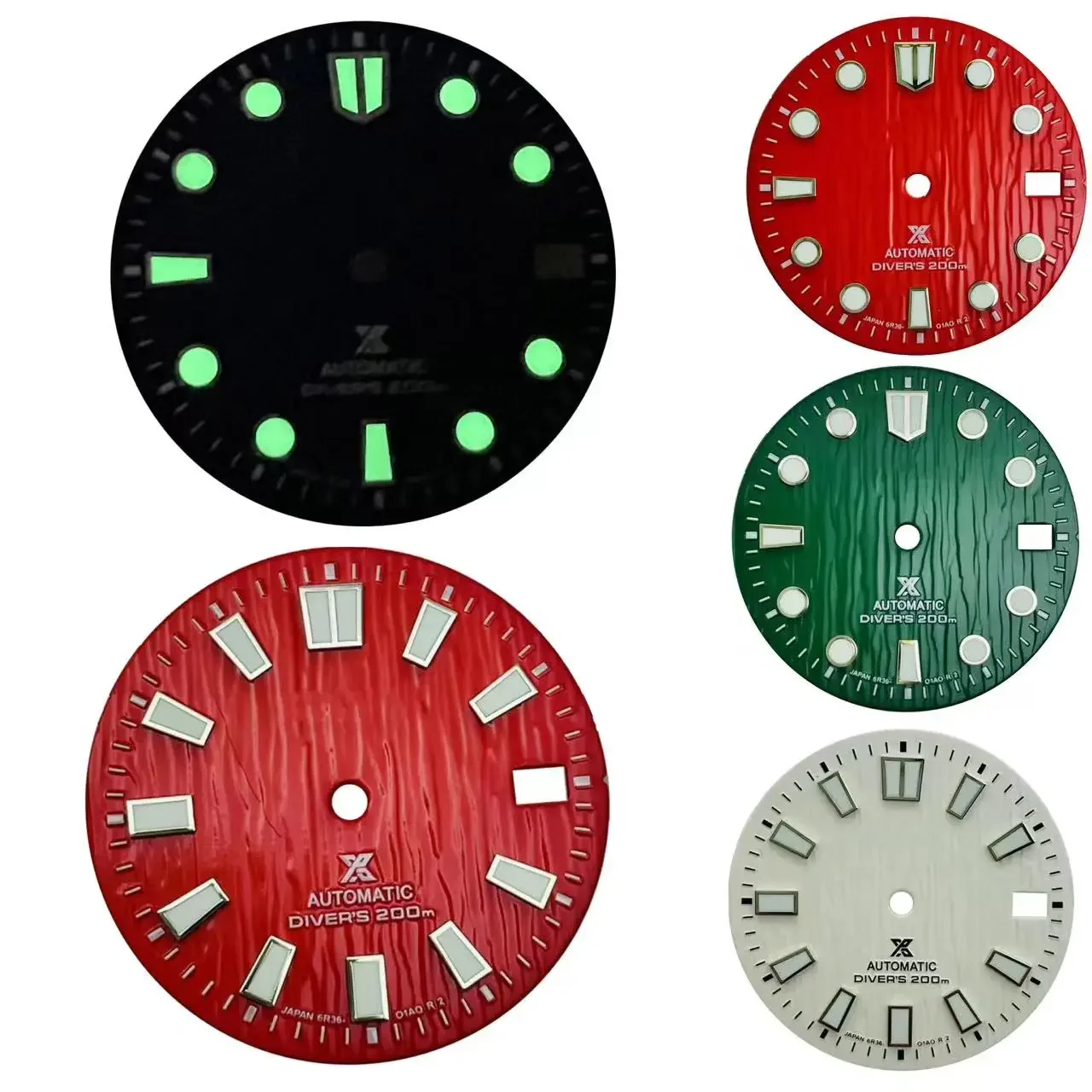 

28.5mm Dial With S LG Suitable For Precision NH35 Movement New Type Of Corrugated Surface 3C Strong Green Light Watch Accessory