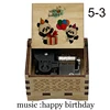 creative color print Music Box music happy birthday mechanical Musical Box Decorative Boxes kids wife girlfriend Birthday Gift 5