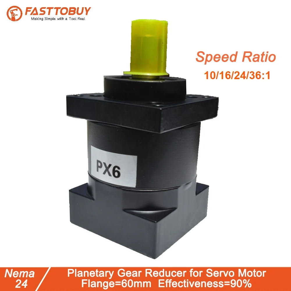 Ratio 10/16/24/36:1 Planetary Reducer Input 14mm Output 14 mm with High Precision for Nema24 Servo Motor