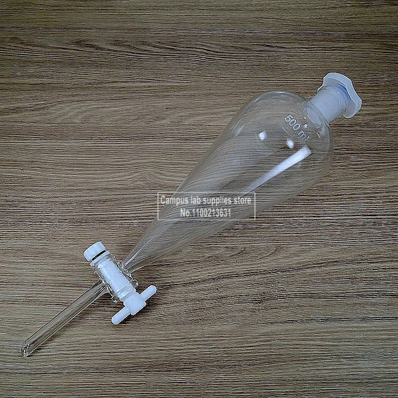 유리 배 모양 분리 깔때기, 에센셜 오일 화학 실험 유화에 사용, 60ml  1000ml, 1 개