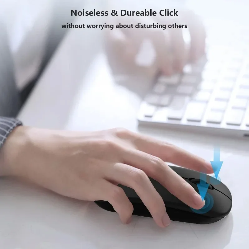 Wireless Bluetooth Mouse for Apple iPad iPhone MacBook Android Samsung Phone Dual-Mode Rechargeable 2.4G Portable Computer Mice