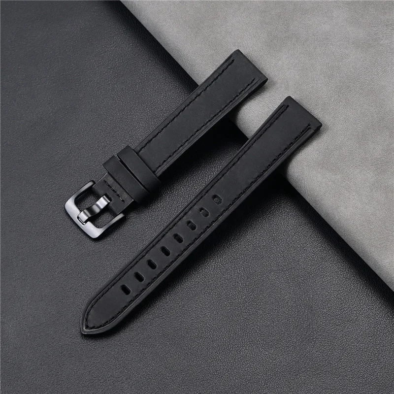 Vintage Crazy Horse Genuine Leather Watch Band – Oil Waxed Cowhide Strap Accessory