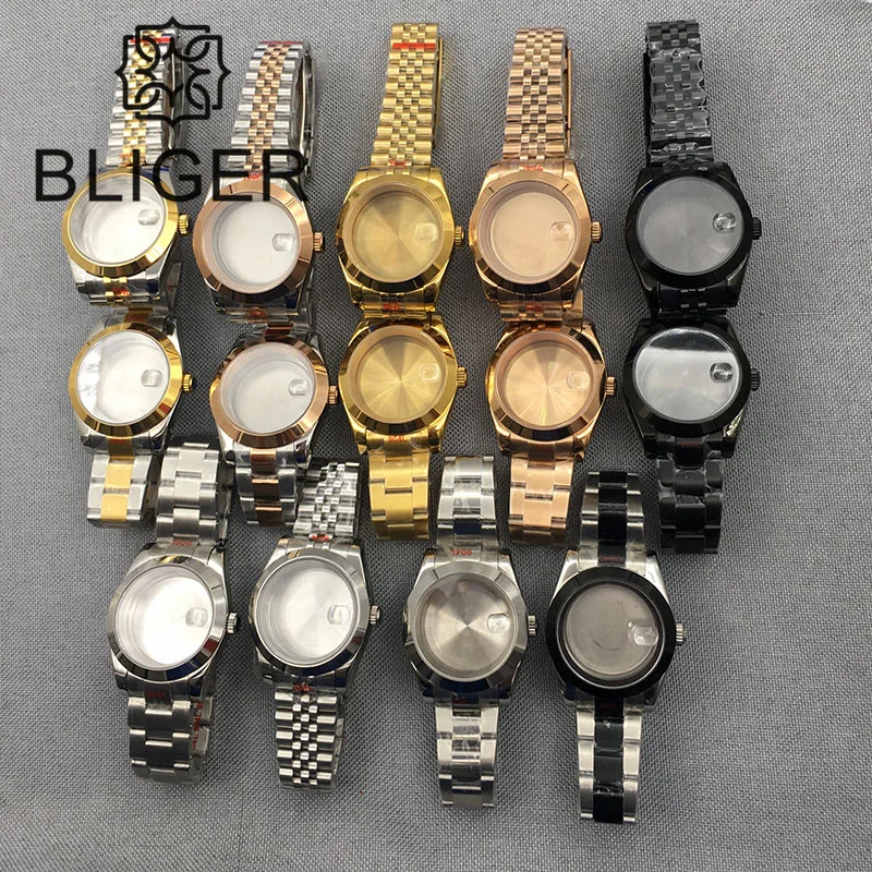 

BLIGER 36mm/39mm Watch Case Sapphire Glass Fit NH35 NH36 NH34 ETA2824 2836 Miyota 8215 PT5000 Mingzhu DG2813 3804 Movement