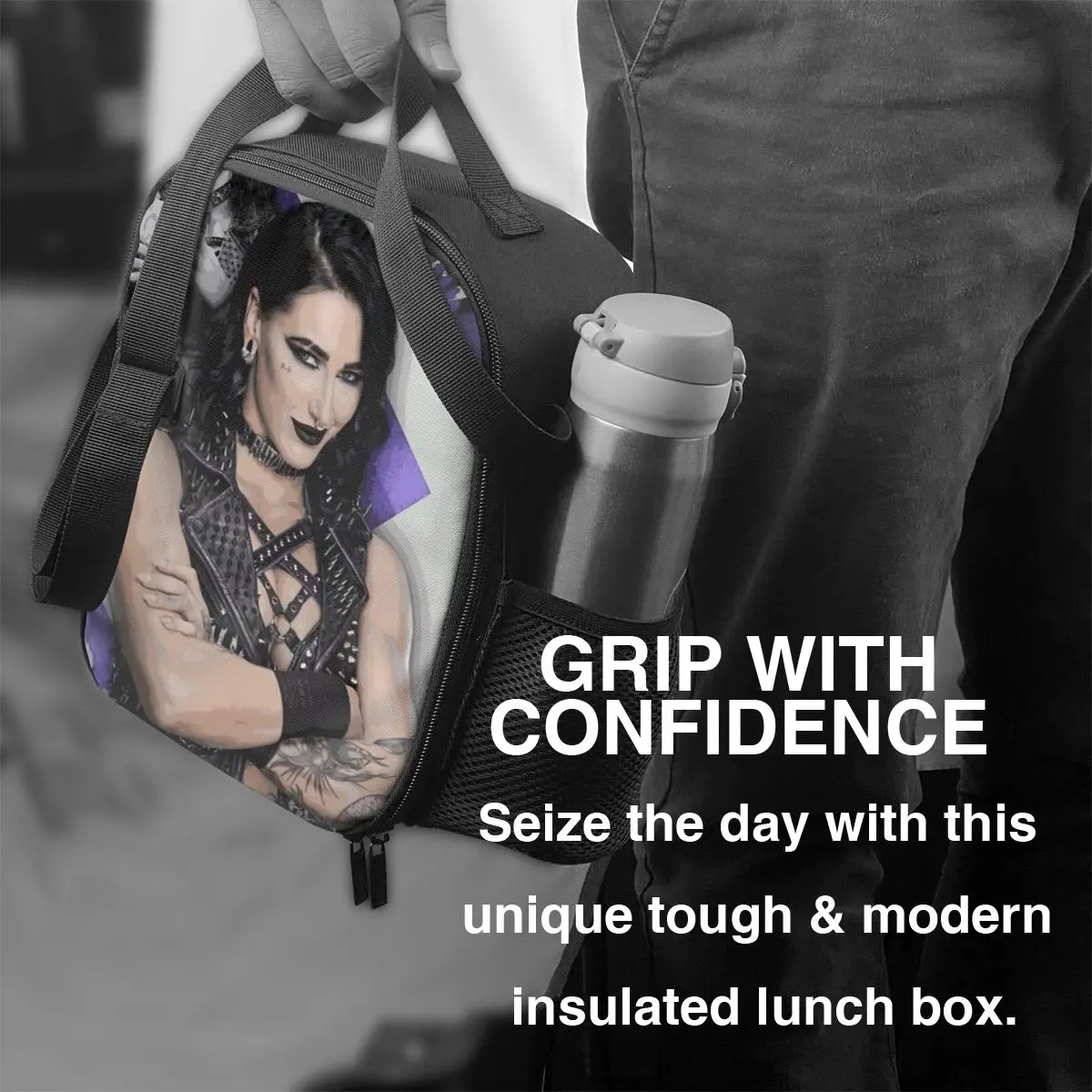 WWE 레아 리플리 어린이를 위한 절연 도시락 가방 학교 쿨러 열식품 상자 토트 누출 방지 도시락 용기