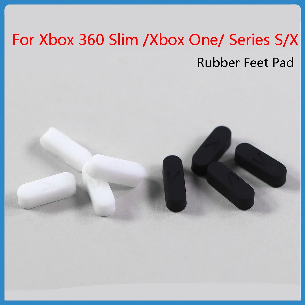 5Set Piedini In Gomma Pad Per Xbox 360 Slim /Xbox One/ Series S/X Controller Di Gioco Pad In Gomma Piedini Bianchi/Neri Sostituzione Pad