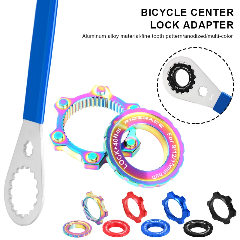 Adaptateur Verrouillage Central Vélo 6 Boulons - Conversion Rotor Frein Disque Pour VTT (Or Noir)