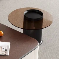 Tables basses esthétiques, table basse moderne de luxe, table d'appoint tendance avec rangement, Mesa De Centro, meubles de salon 3