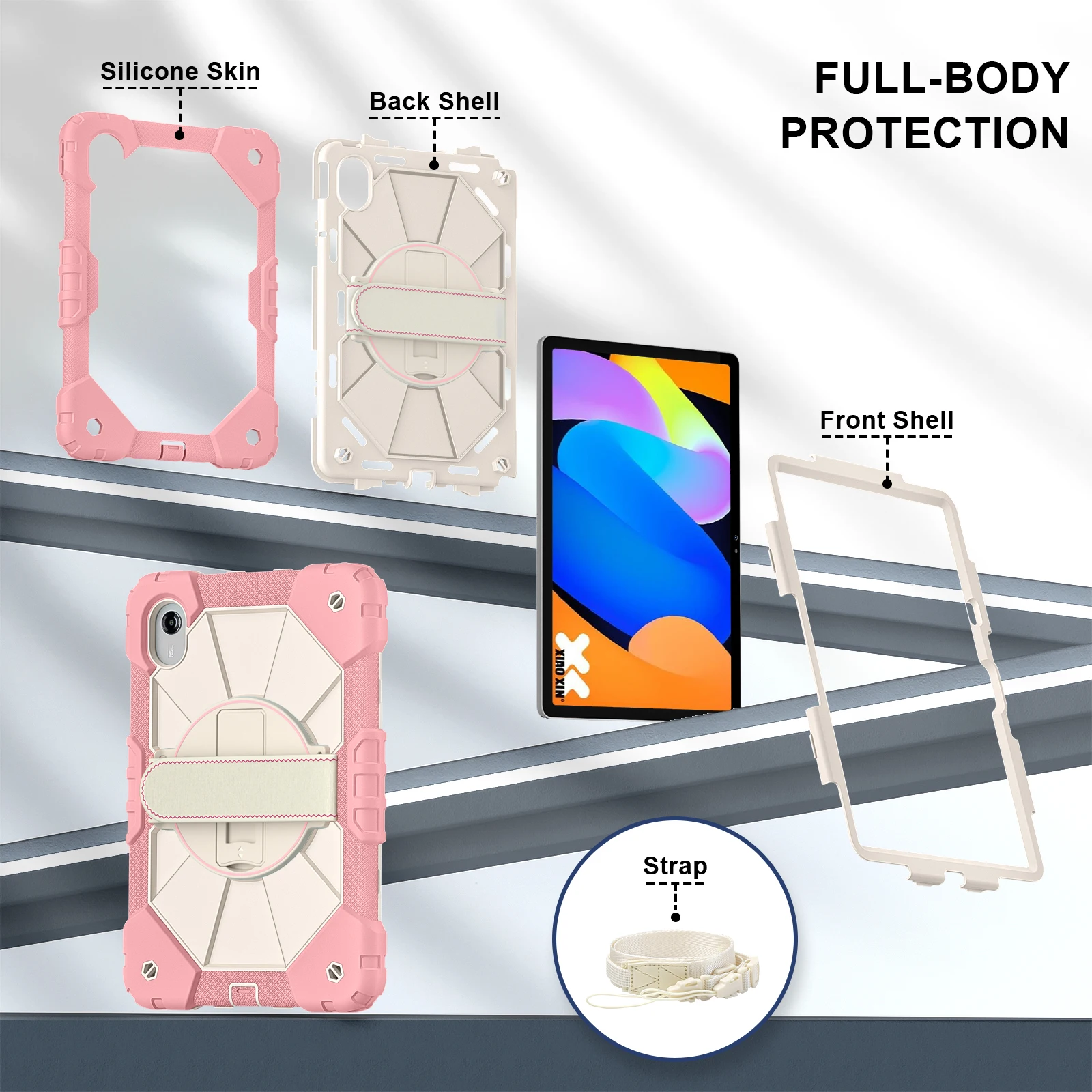 Rugged Rotating Case For Lenovo Tab M11 And Xiaoxin Pad 2024_voghion.com